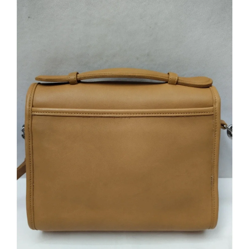 Coach Tan Camel Leather Turnlock Flap Closure Crossbody Bag - Vintage